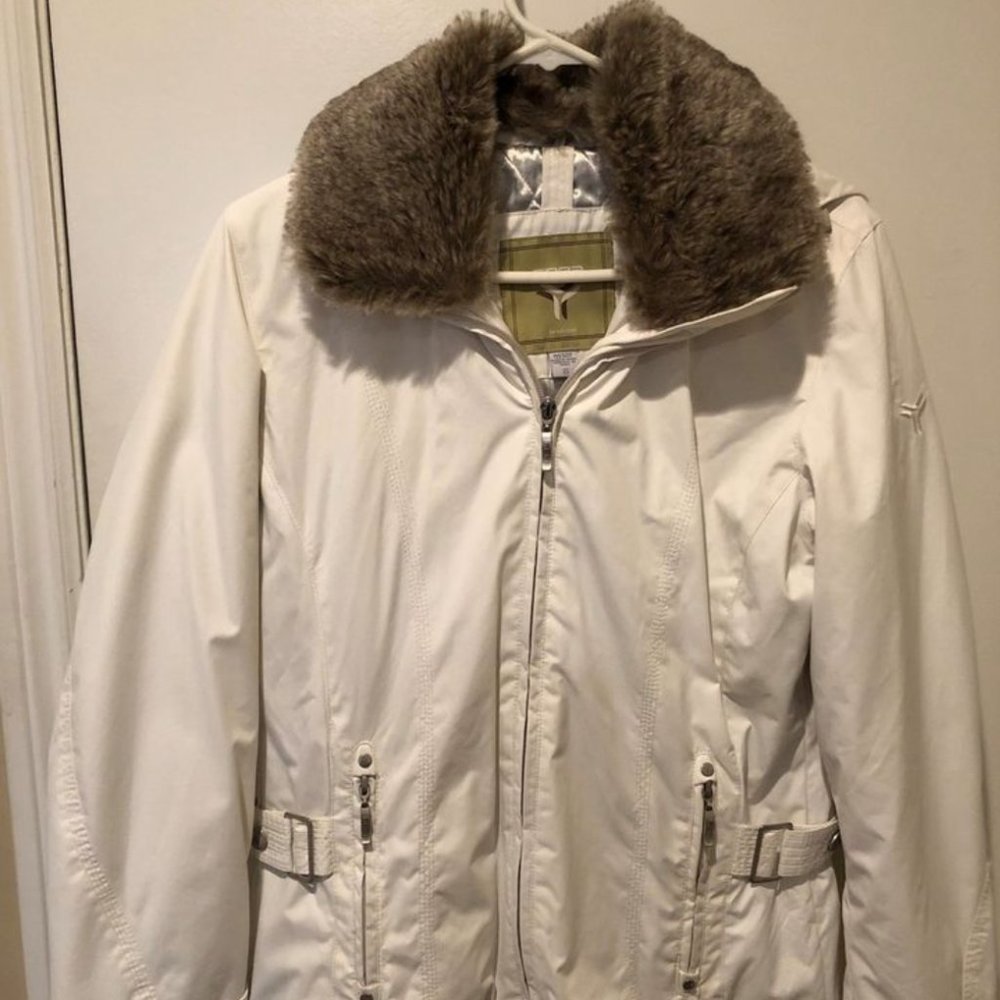 Women's White Fera Waterproof Ski Jacket